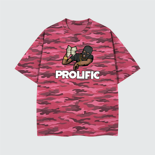 PROLIFIC Rose Camo Oversized T-Shirt