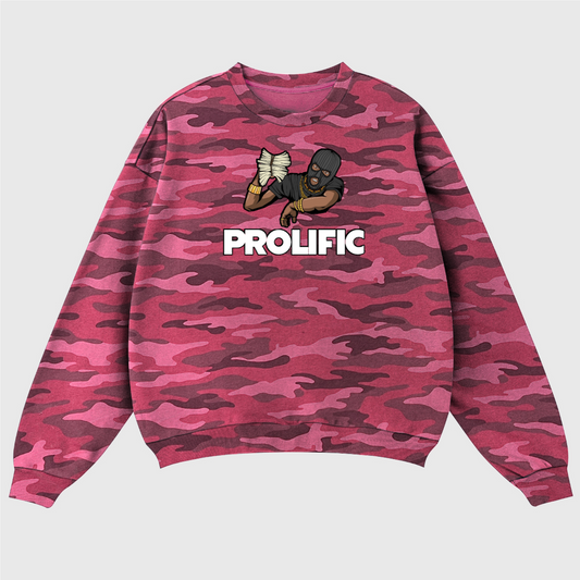 PROLIFIC Rose Camo Crewneck Sweatshirt
